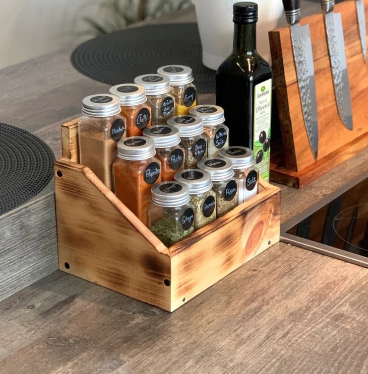 Standing Wood Spice Rack at Etsy