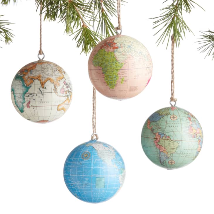 Product Image: Paper Covered Globe Ornaments Set Of 4