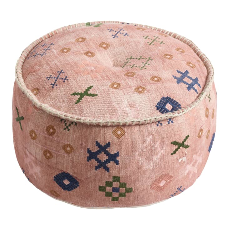 Product Image: Blush Abstract Symbols Pouf