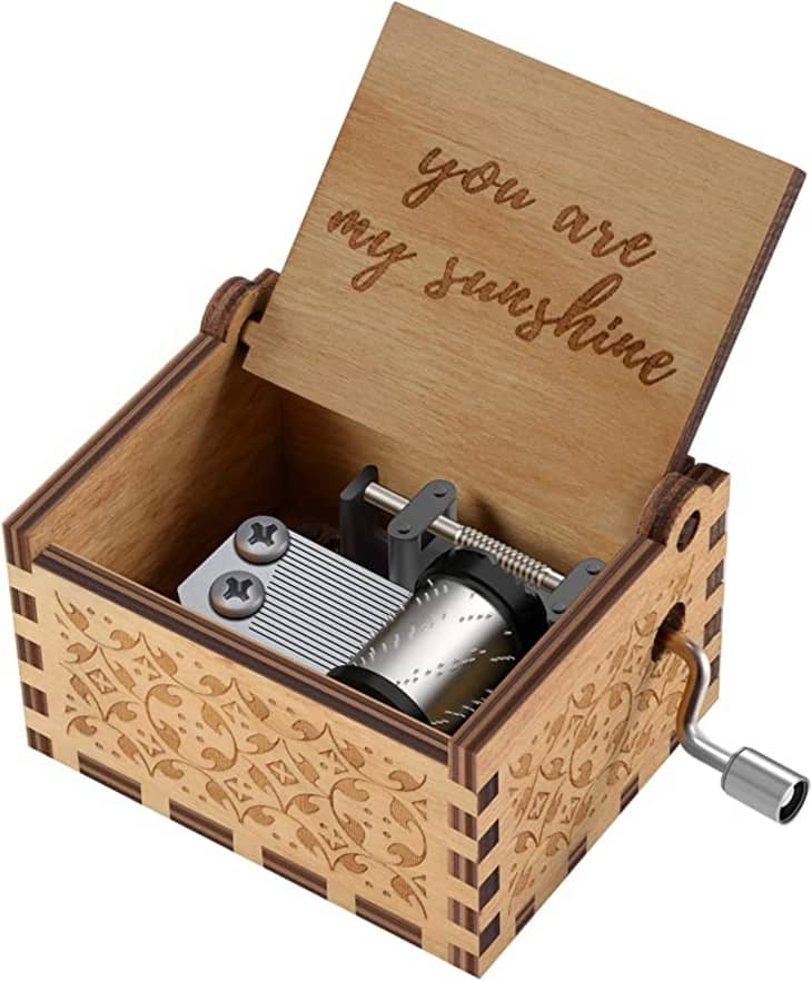 "You Are My Sunshine" Engraved Wooden Music Box at Amazon