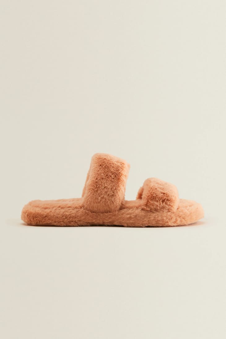 Product Image: Faux Fur Slippers with Straps