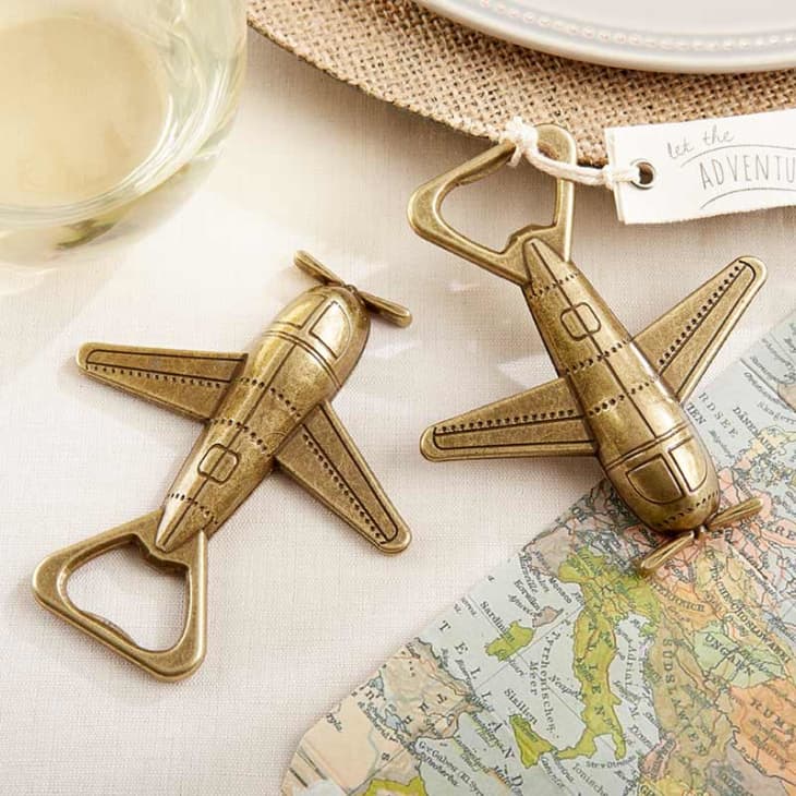 Airplane Charm Simple Modern Water Bottle Sleeve Gift Idea for