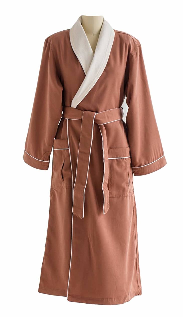 Chadsworth & Haig Ultimate Doeskin Microfiber Bathrobe Lined in Terry at Amazon