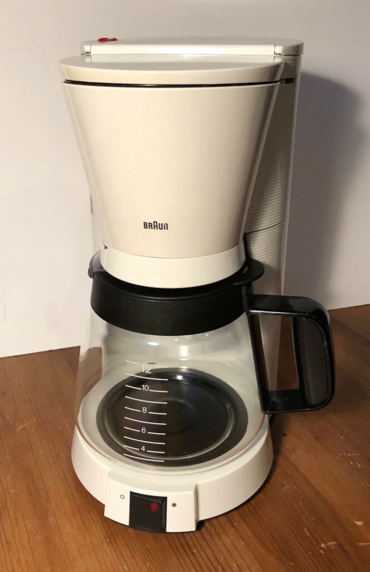 Vintage Braun Type 4057 Coffee Maker White 10 Cup Modernist Dieter