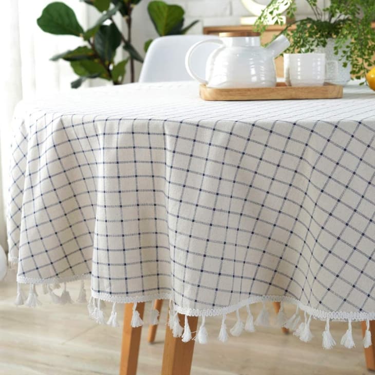 Product Image: Lahome Checkered Tassel Tablecloth