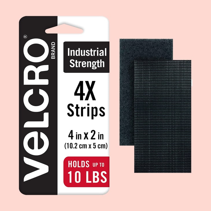 产品形象:VELCRO品牌重型紧固件，包装四个4“x2”条