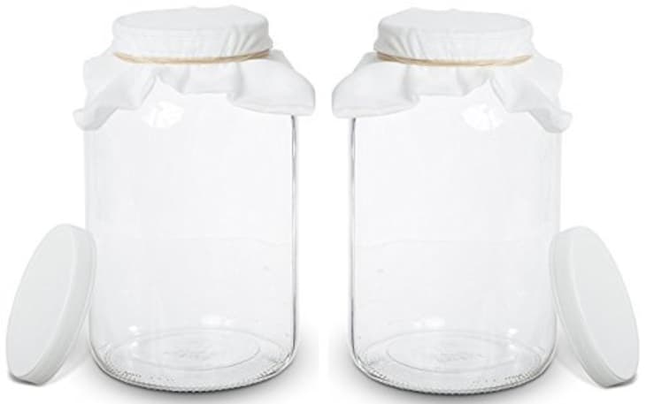 1 Gallon Glass Wide Mouth Kombucha Brewing Mason Jar, 2 Pack at Amazon