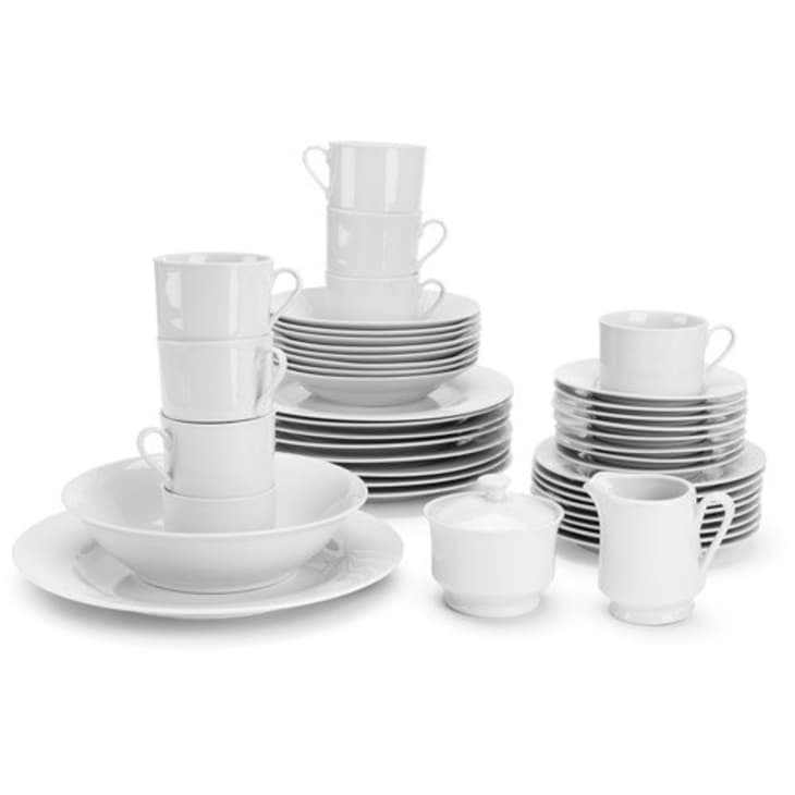 10 strawberry street simply white square 16 piece dinnerware set