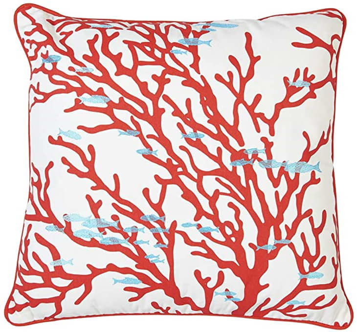 Coral couch pillows discount