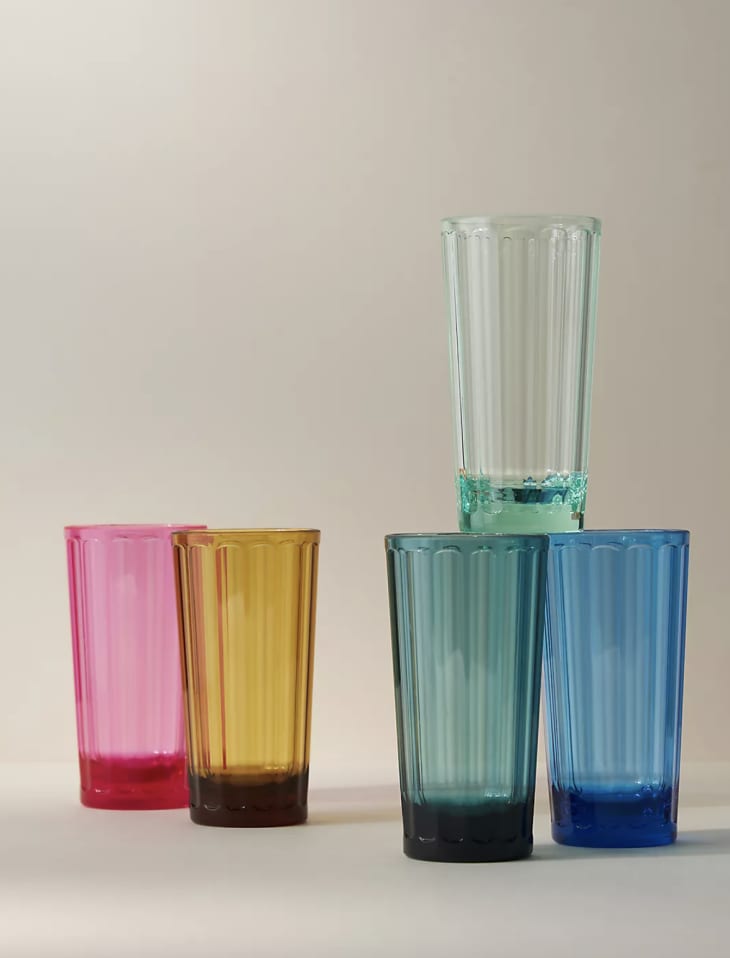 Colored shop glassware sets