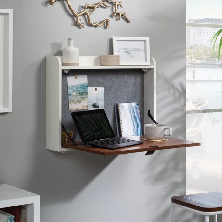 Drop down top floating desk