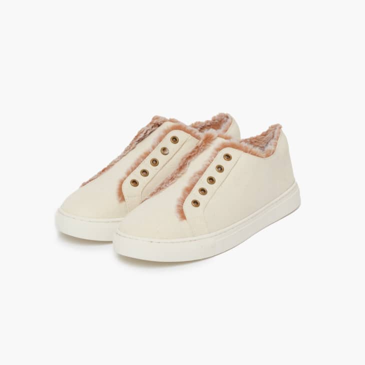 Fur lined canvas sneakers store