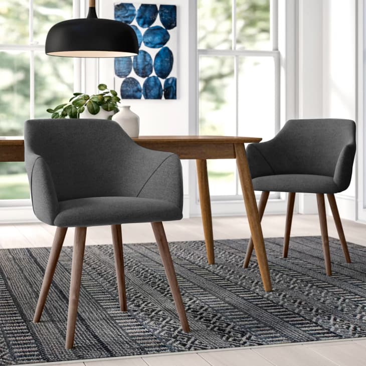 Grey dining sales chairs with arms