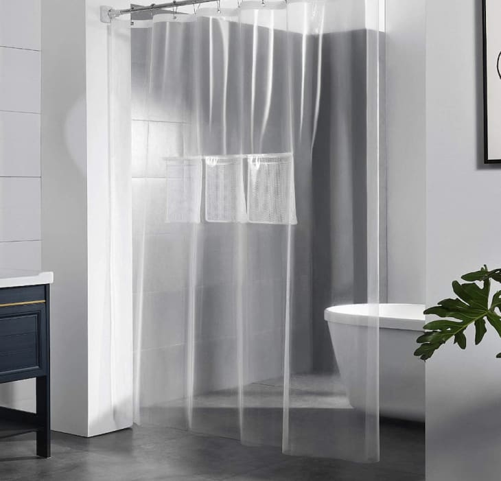 Best Shower Curtain Liners on Amazon LOVTEX Liner with Pockets