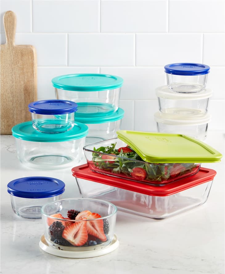 pyrex square glass food storage containers