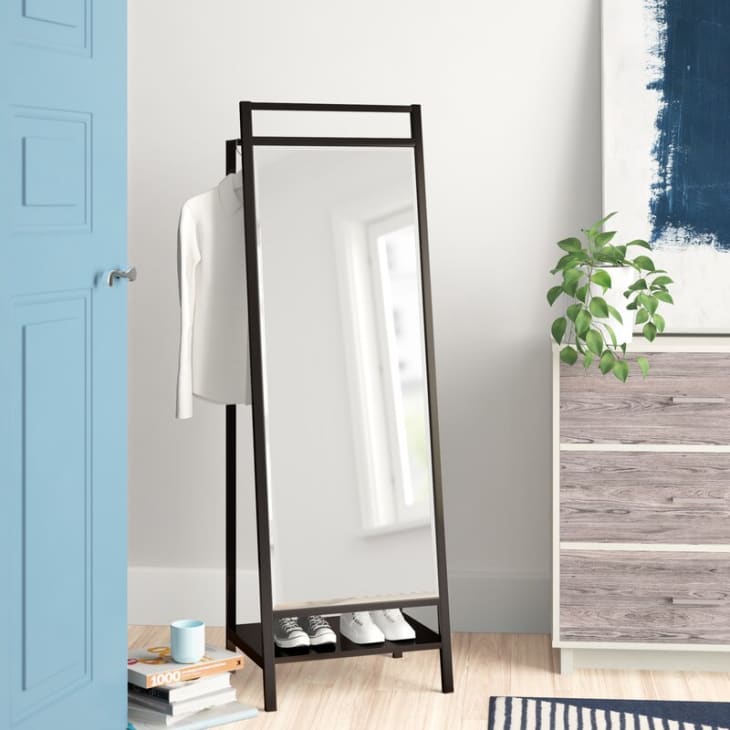 Full length mirror hot sale with storage