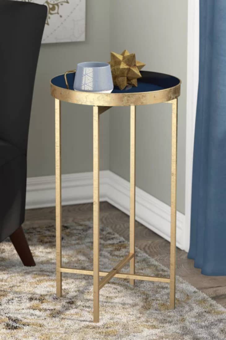 Wayfair's Alvis Tray Top Cross Legs End Table Was a Total Game Changer for Me Apartment Therapy