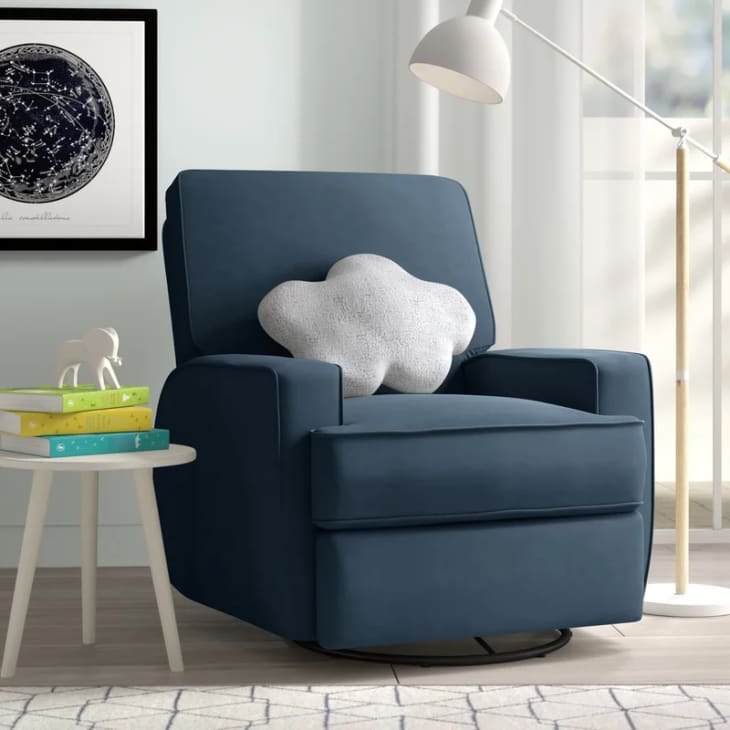 Navy blue best sale nursery glider