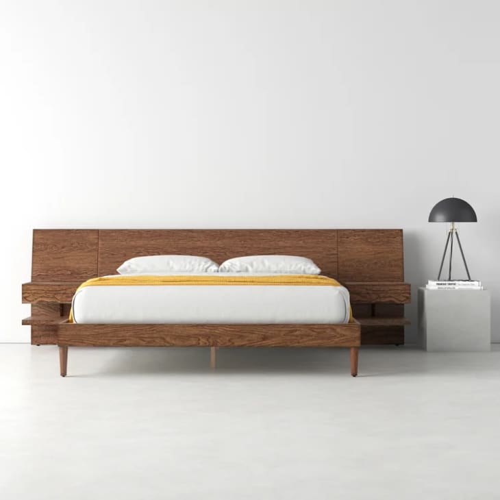 Bed frame with deals nightstands