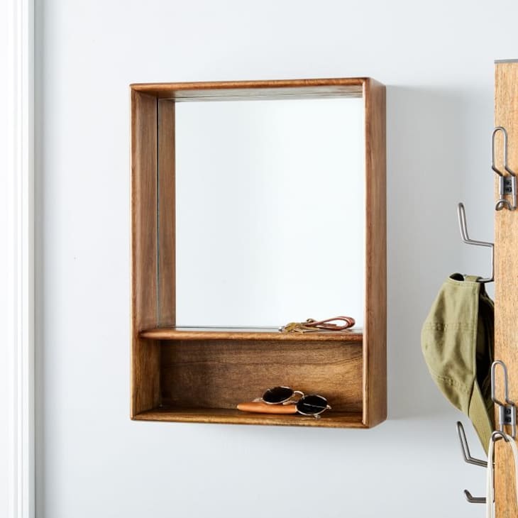 Bathroom mirror sale with shelves