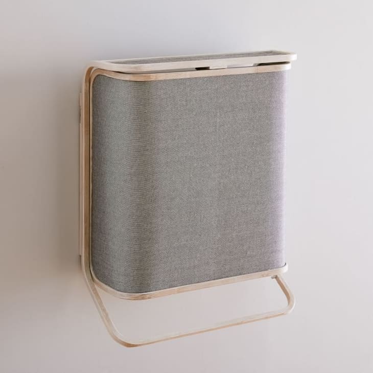 I Tried West Elm s Wall Mounted Laundry Hamper and I m Obsessed