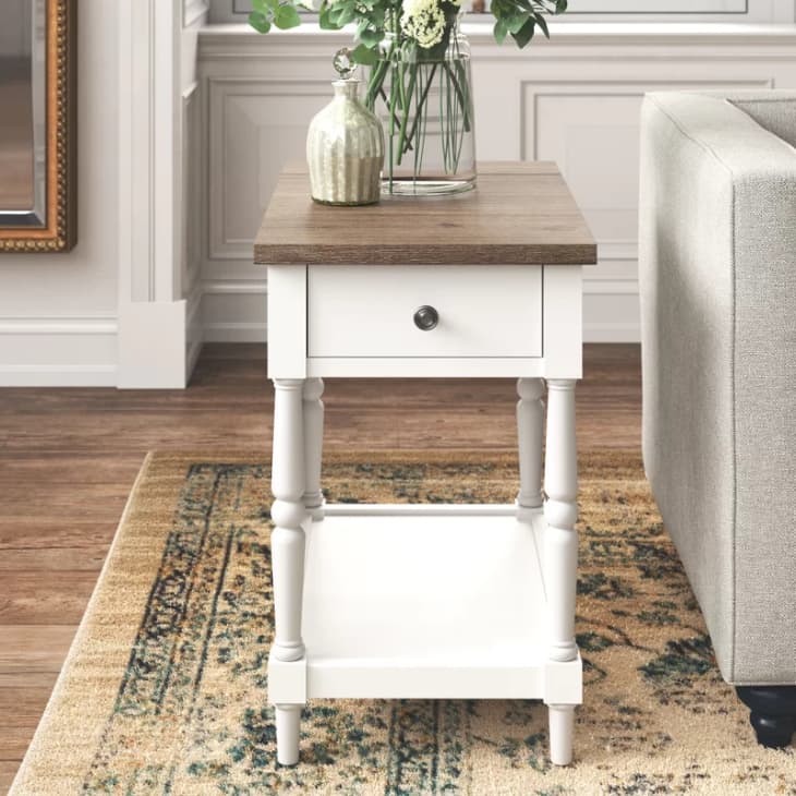 End table with built hot sale in outlet