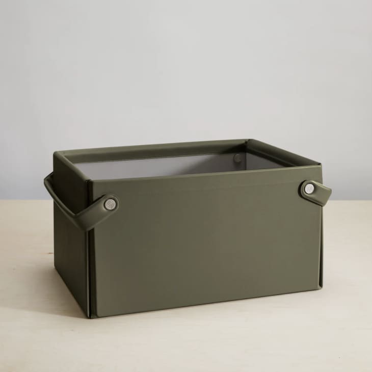 Folden Lane Vegan Leather Storage Basket Review Apartment Therapy