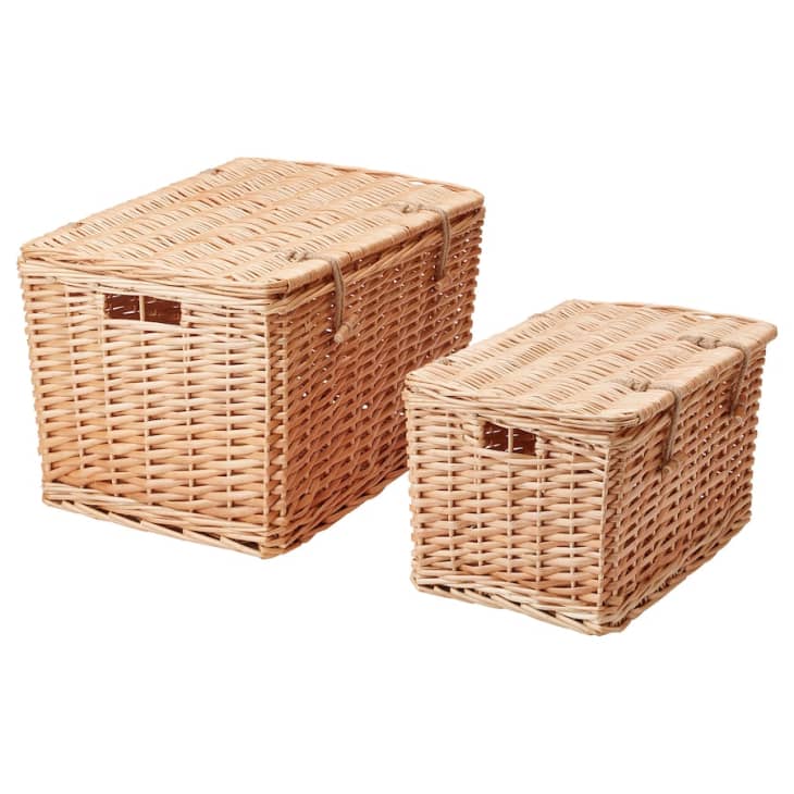 Large toy shop basket with lid