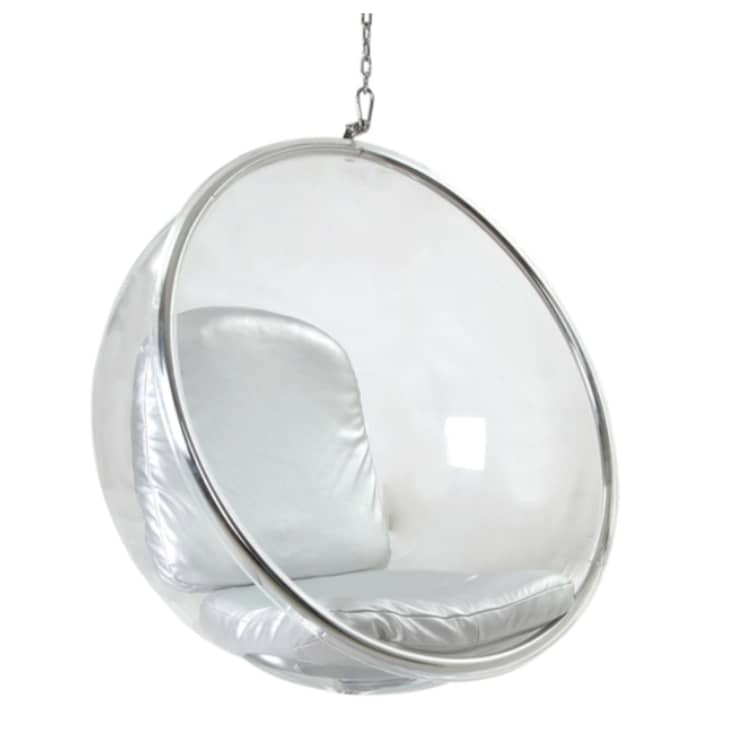 Hanging on sale glass chair