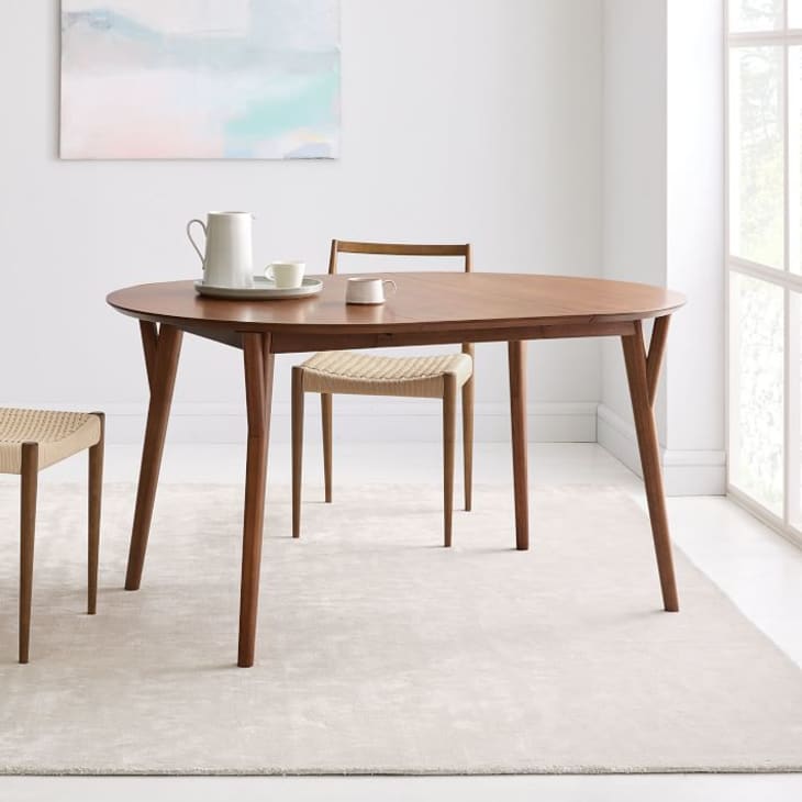 The Best Expandable Dining Tables For Small Spaces 2024 Apartment Therapy   Mid Century Rounded Expandable Dining Table West Elm