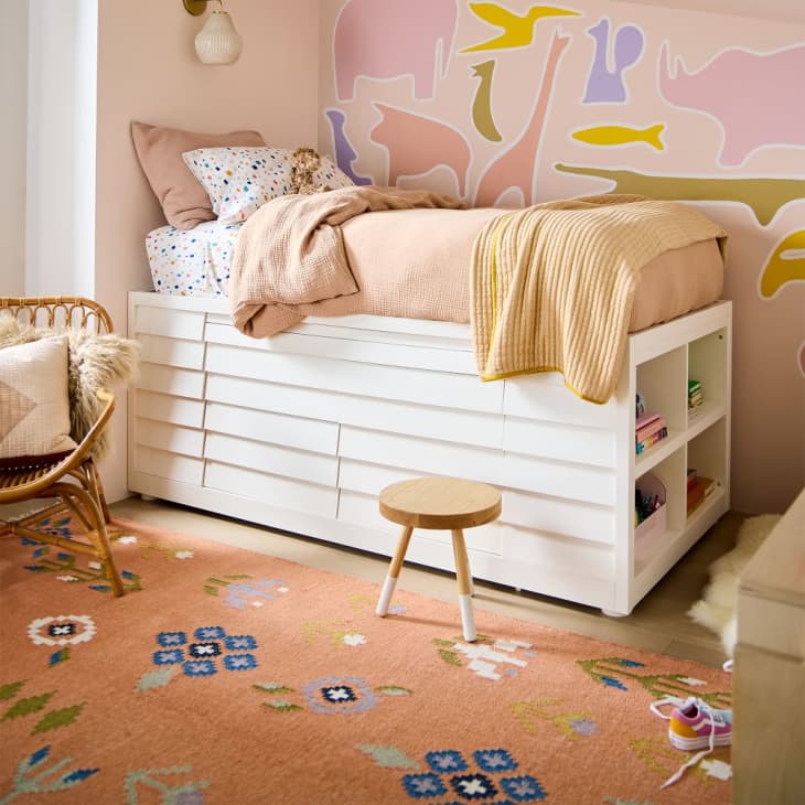 Child's bed sale with storage underneath