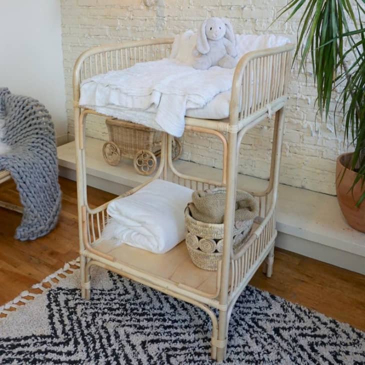 Wicker baby changing table cheap