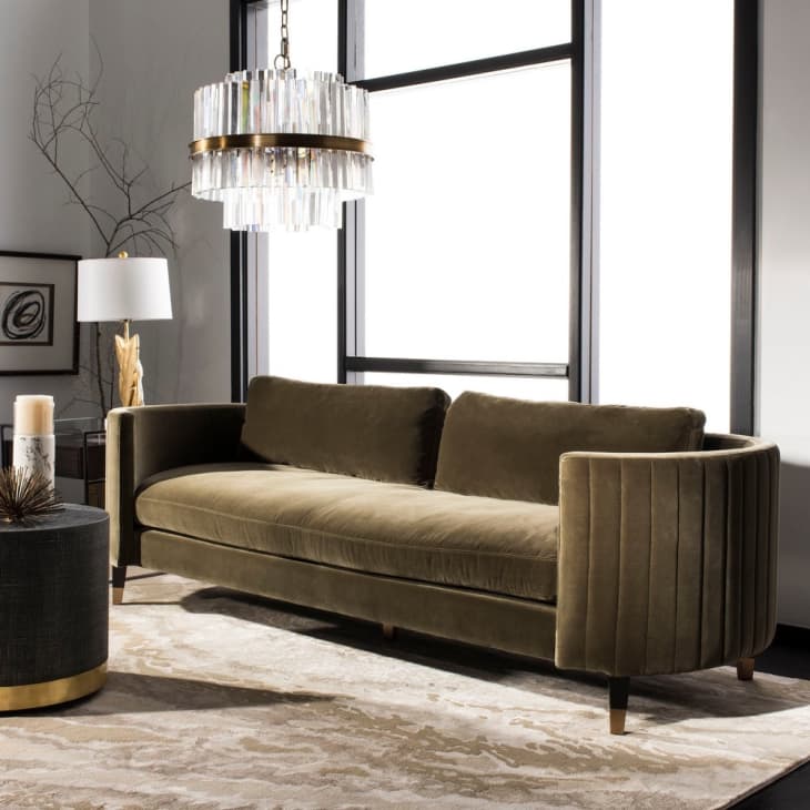 Overstock velvet couch sale