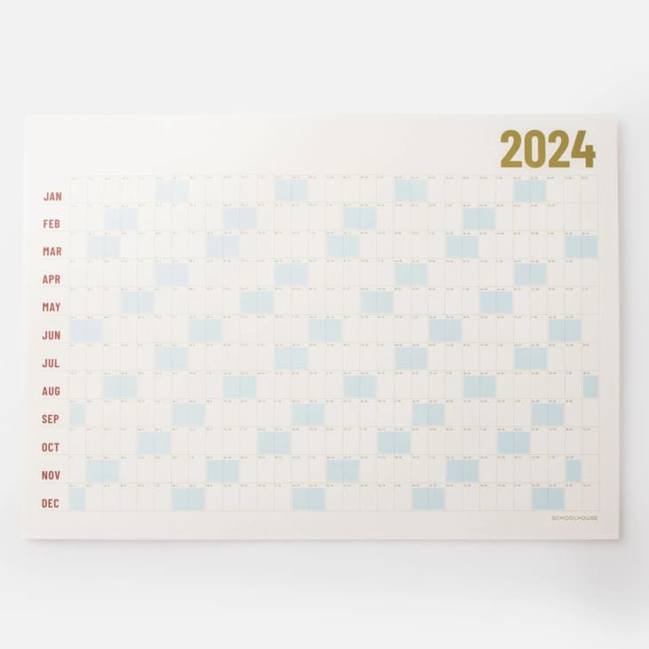 This WellDesigned Wall Calendar from Schoolhouse Doubles as Art