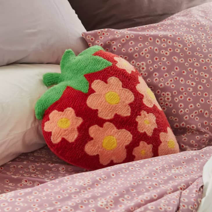strawberry throw pillow