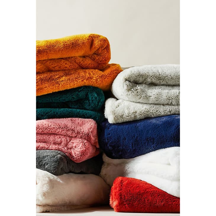 Sophie faux fur online throw blanket