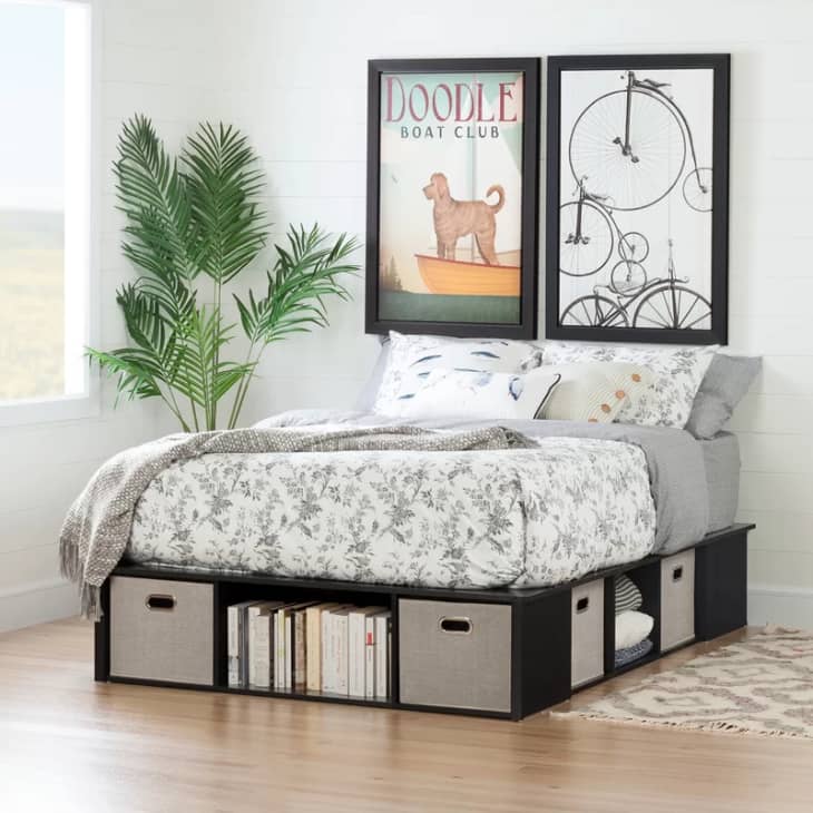 Wayfair bed discount with drawers