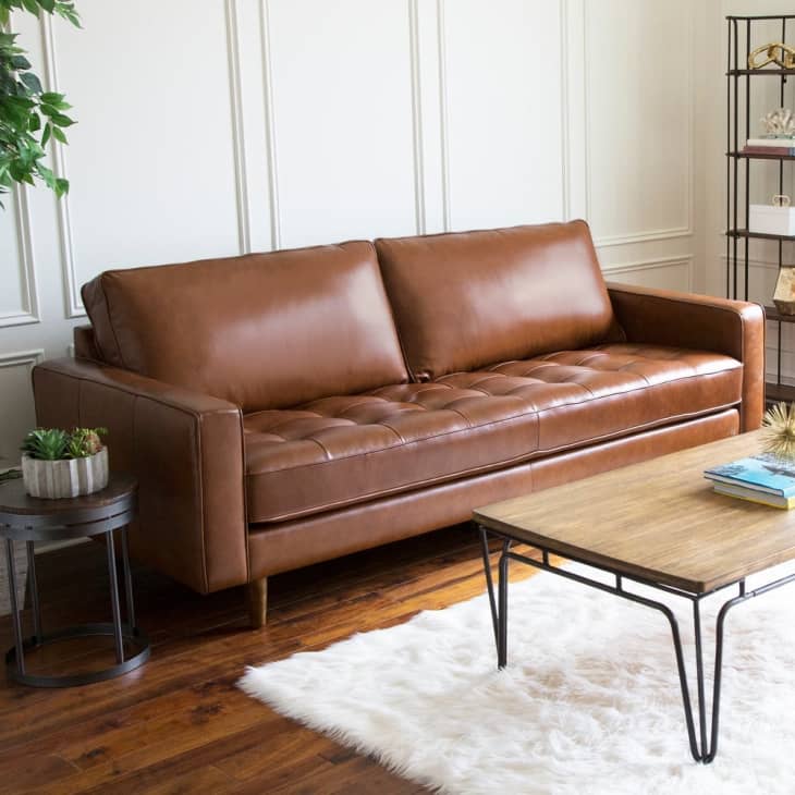 Leather couch with kids shop