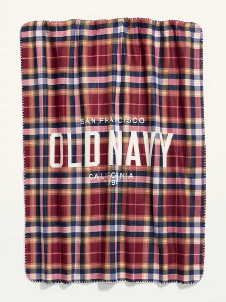 Old navy plaid blanket hotsell