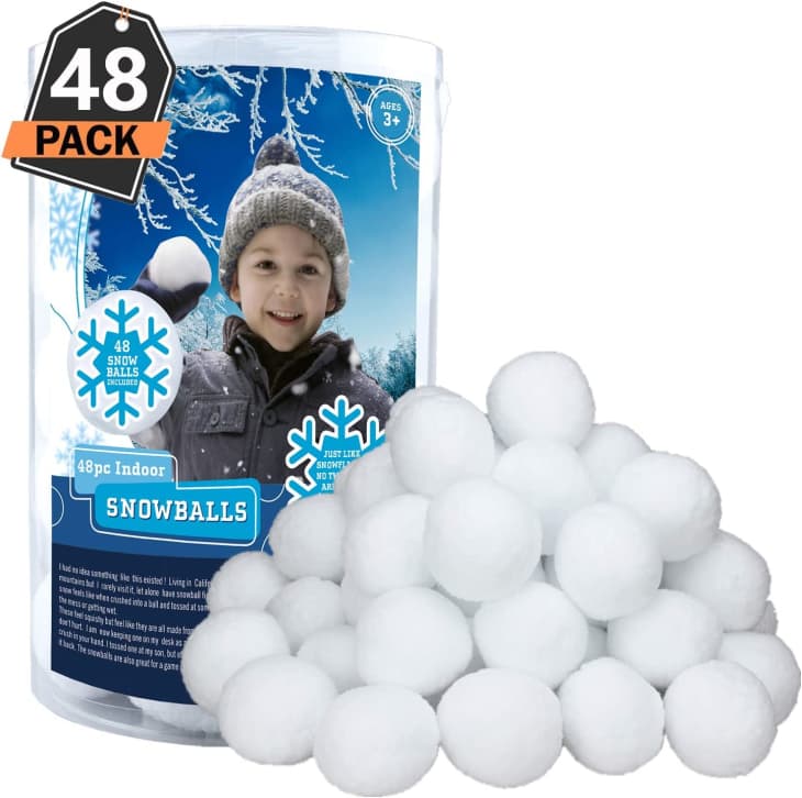 48-Pack Indoor Snow Balls at Amazon