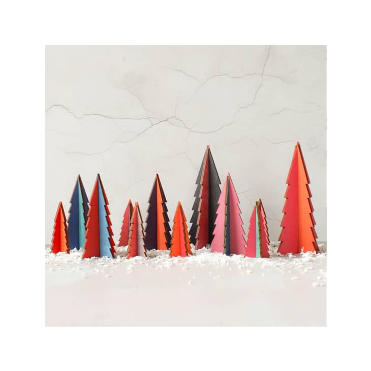 Colorful Christmas Trees at Etsy
