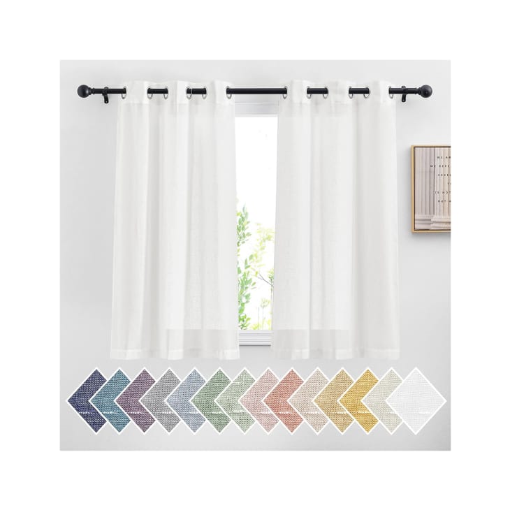 NICETOWN Linen Sheer Short Curtains at Amazon