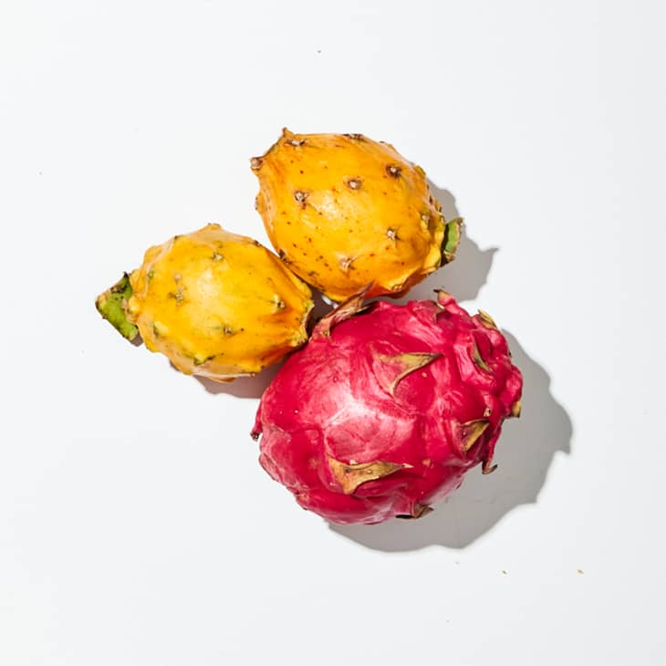 Dragon Fruit on a white surface.