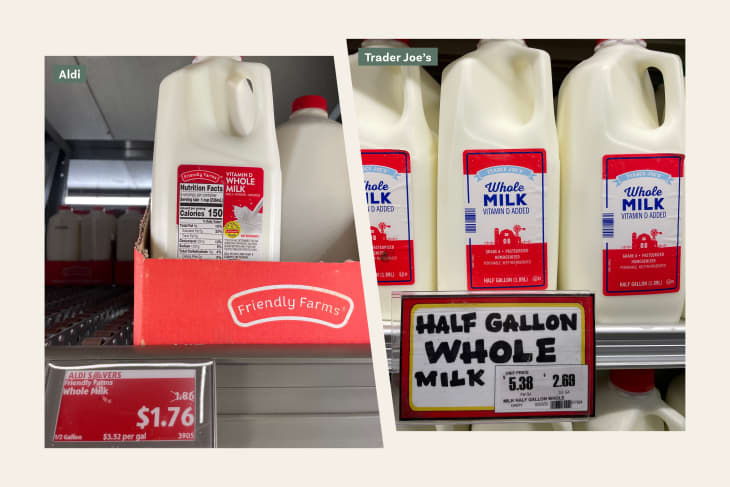 Aldi Costco Trader Joe’s Milk Price Comparison | The Kitchn
