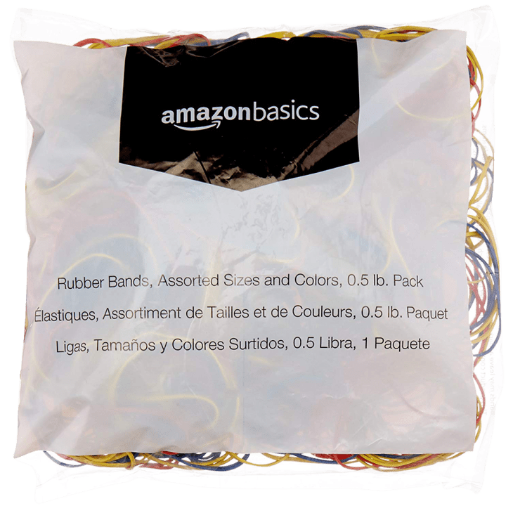 AmazonBasics Assorted Size and Color Rubber Bands at Amazon
