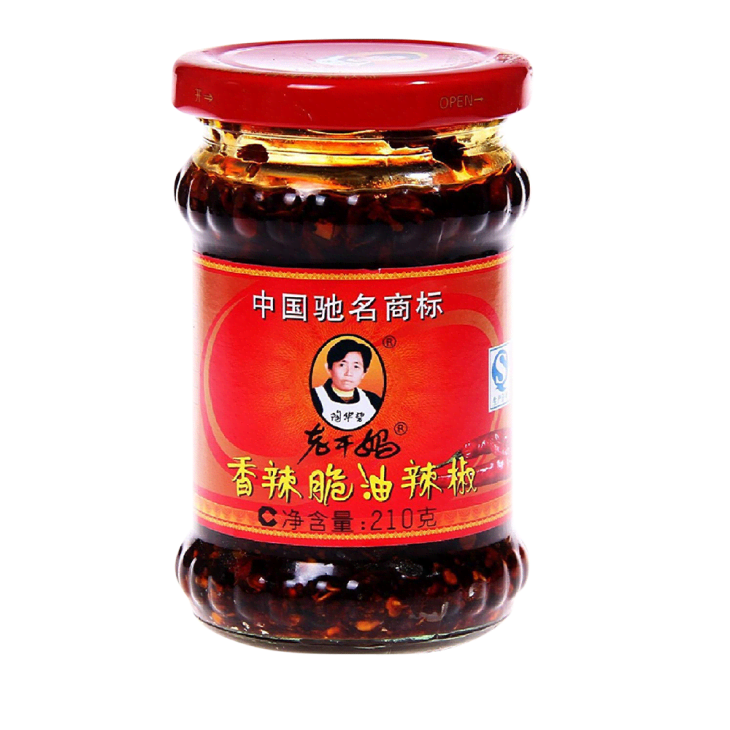 Lao Gan Ma chili crisp sauce in package.