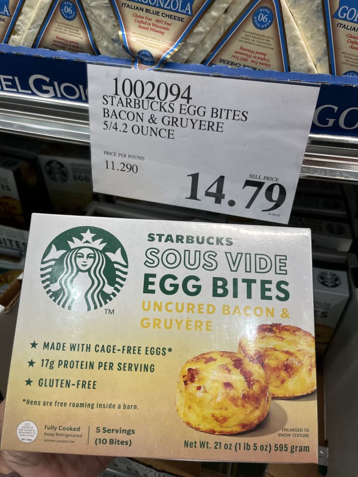 starbucks egg bites, sous vide, refrigerator section, price on shelf