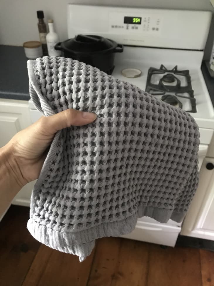 Brooklinen towel in kitchen