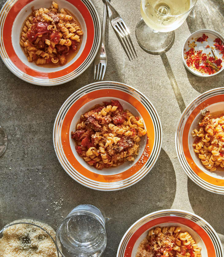 Pasta all’Amatriciana with Confit Tomatoes