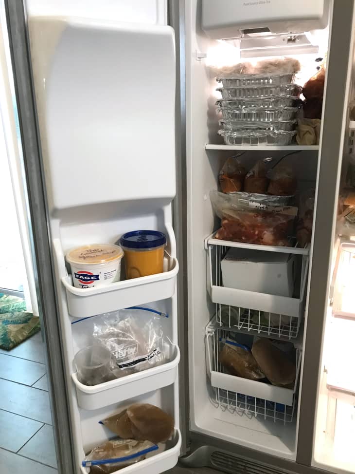 open freezer door
